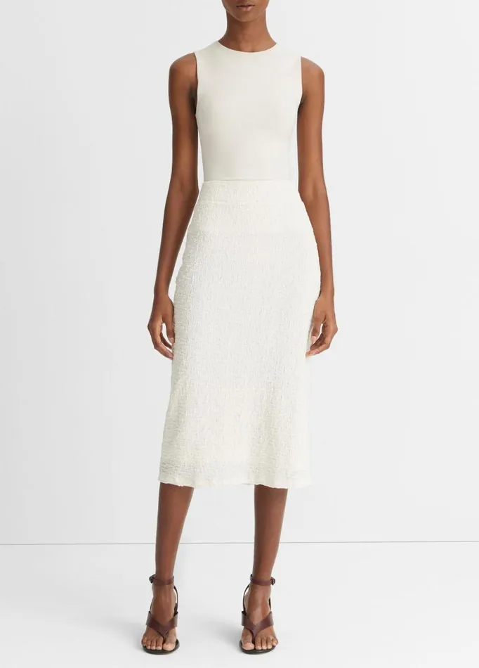 Women Skirts Vince Smocked Skirt Gesso