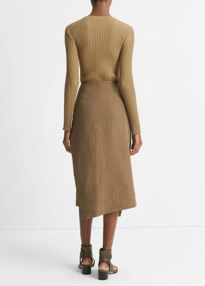 Women Skirts Vince Utility Asymmetric Paneled Skirt Washed Vine