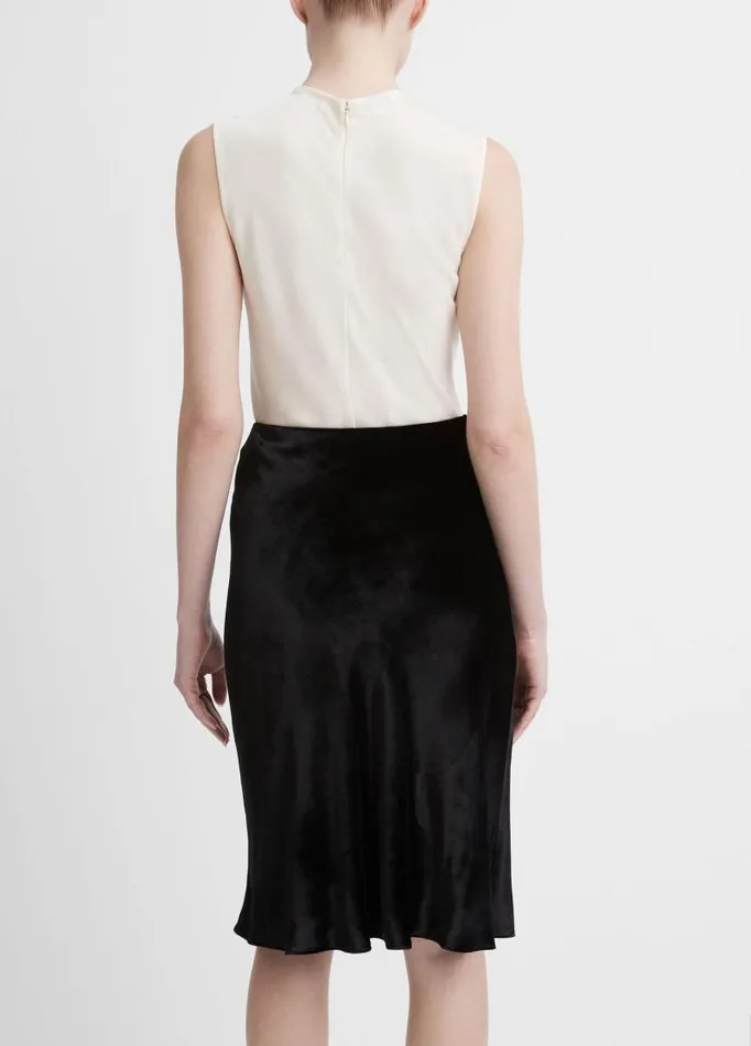Women Skirts Vince Velvet Slip Skirt Black