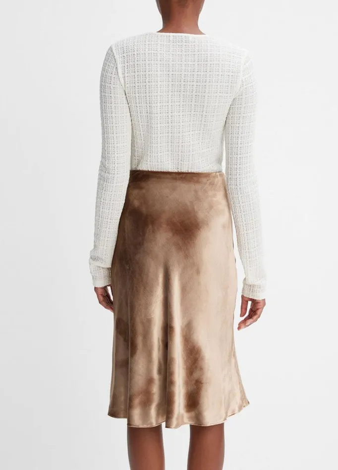 Women Skirts Vince Velvet Slip Skirt Gold Shadow