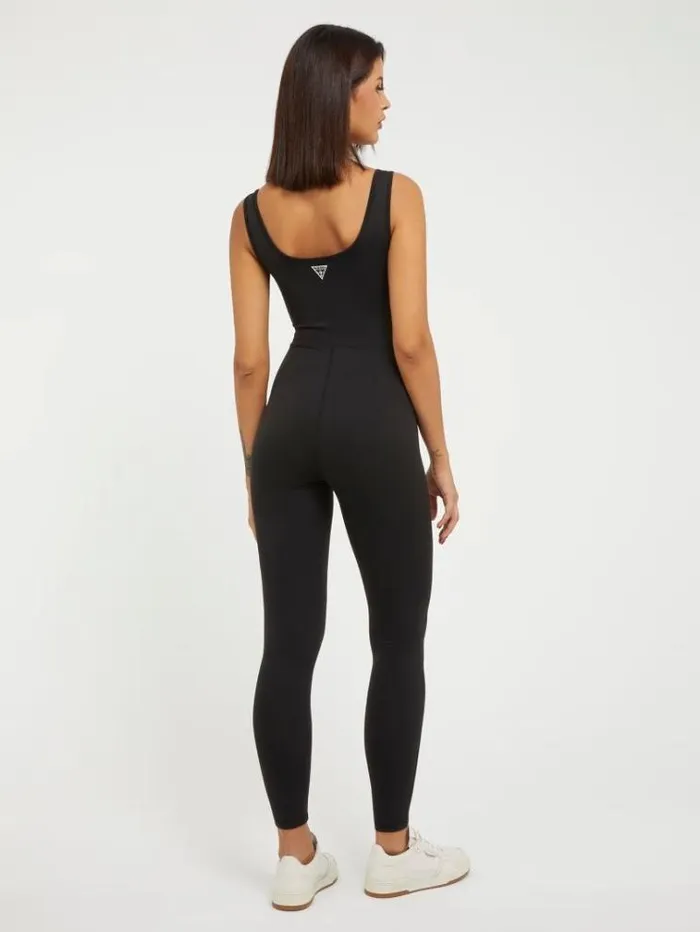 Women Small Logo Skinny Jumpsuit Black Guess Dresses And Jumpsuits