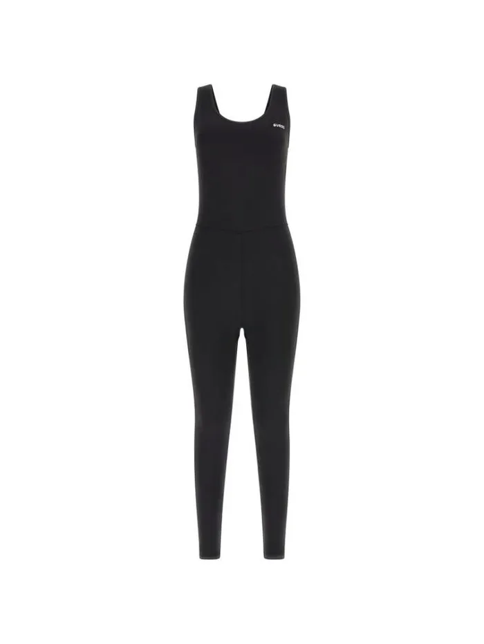 Women Small Logo Skinny Jumpsuit Black Guess Dresses And Jumpsuits