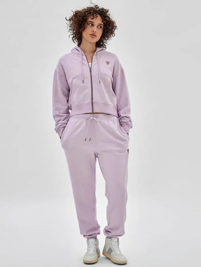 Women Small Triangle Logo Joggers Lilac Guess Trousers