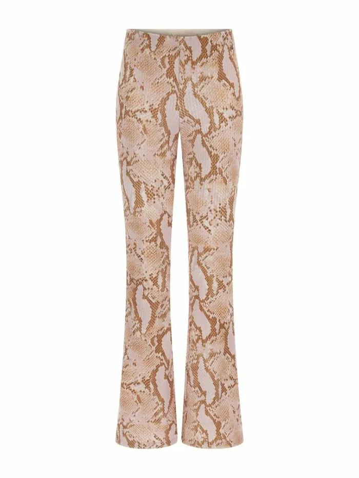 Women Snake Print Sweater Pant Multi Pink Guess Trousers