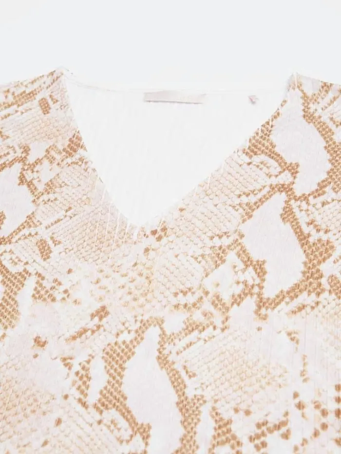 Women Snake Print Sweater Top Multi Pink Guess Tops And Shirts