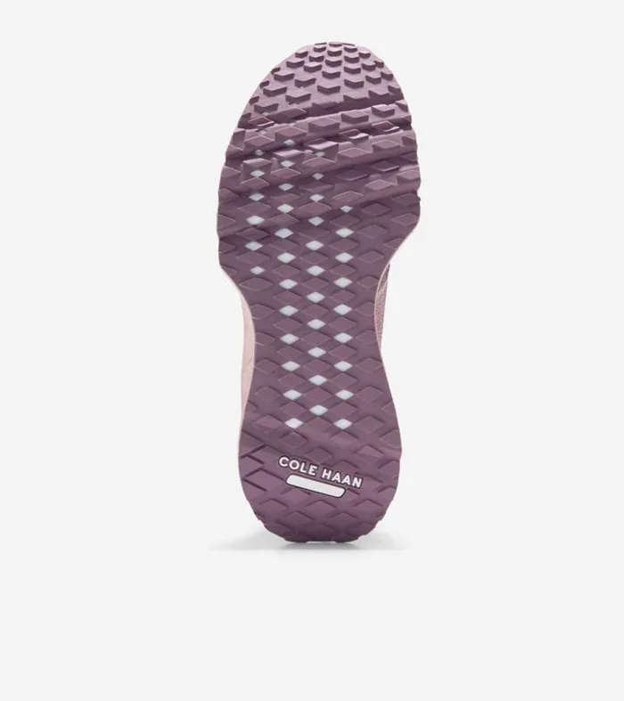 Women Sneakers Cole Haan 5ZERGRAND Embrostitch Running Shoes Mauveplum Purpleoptic White