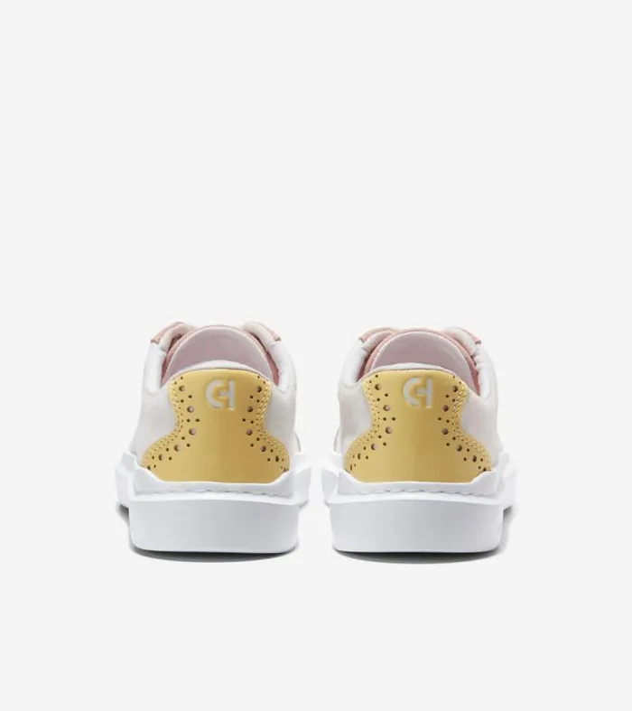 Women Sneakers Cole Haan GrandPr Rally Canvas TToe Sneakers Optic Whitemulti