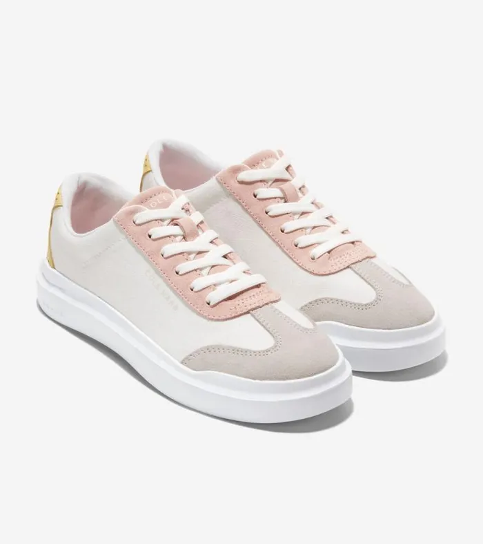 Women Sneakers Cole Haan GrandPr Rally Canvas TToe Sneakers Optic Whitemulti