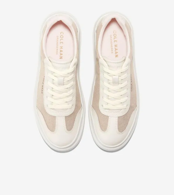 Women Sneakers Cole Haan GrandPr Rally Canvas TToe Sneakers Sandollar Canvasivory