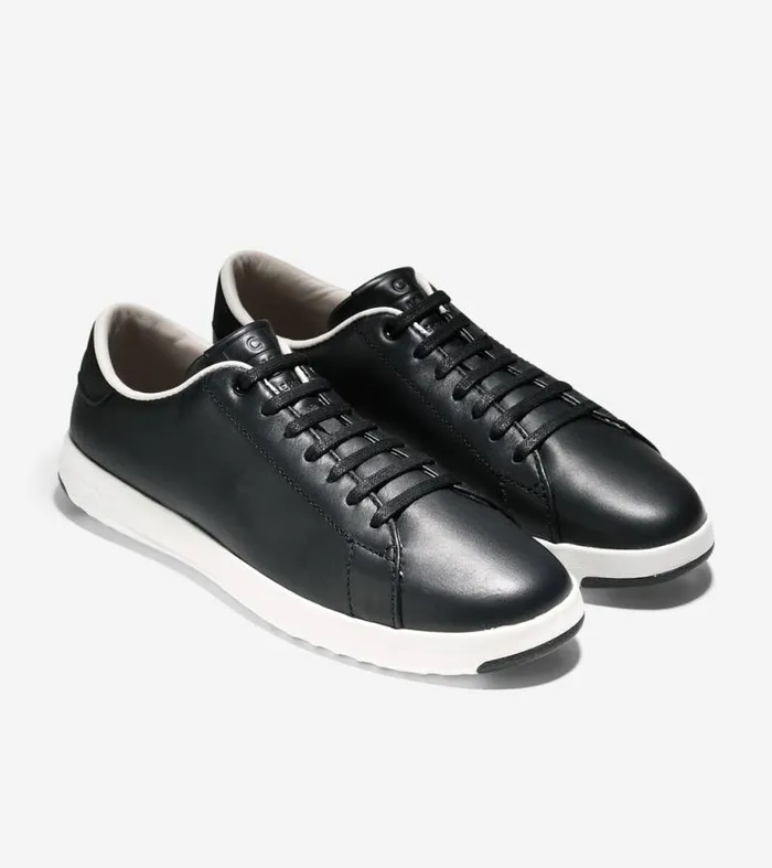 Women Sneakers Cole Haan GrandPr Tennis Sneakers Blackoptic White