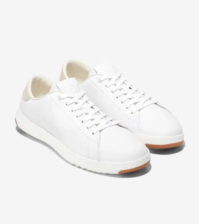 Women Sneakers Cole Haan GrandPr Tennis Sneakers Optic White Leather