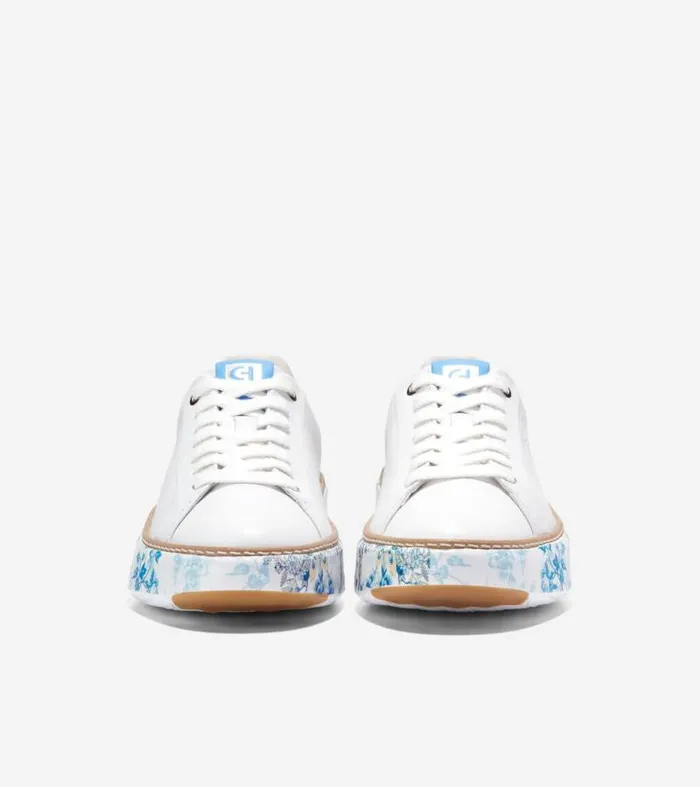 Women Sneakers Cole Haan GrandPr Topspin Sneakers Optic Whiteblue Toile