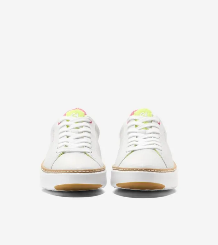 Women Sneakers Cole Haan GrandPr Topspin Sneakers Optic Whitecamelia Rose Terry