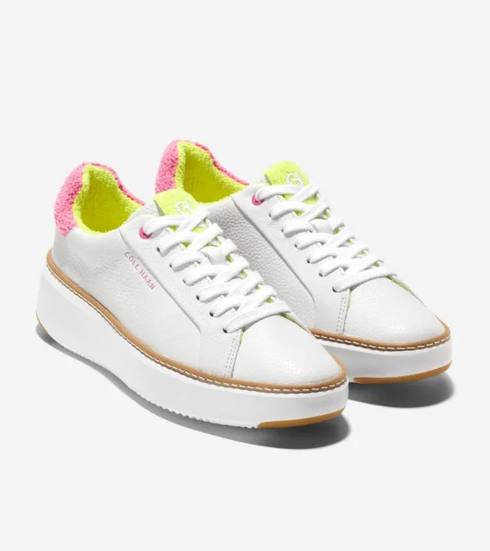 Women Sneakers Cole Haan GrandPr Topspin Sneakers Optic Whitecamelia Rose Terry