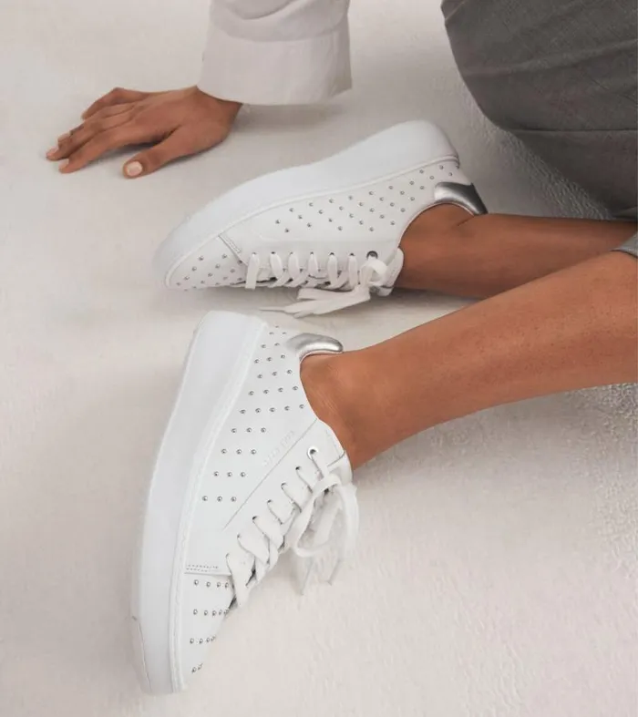 Women Sneakers Cole Haan Grandpr Topspin Sneakers Optic Whitemicro Studs