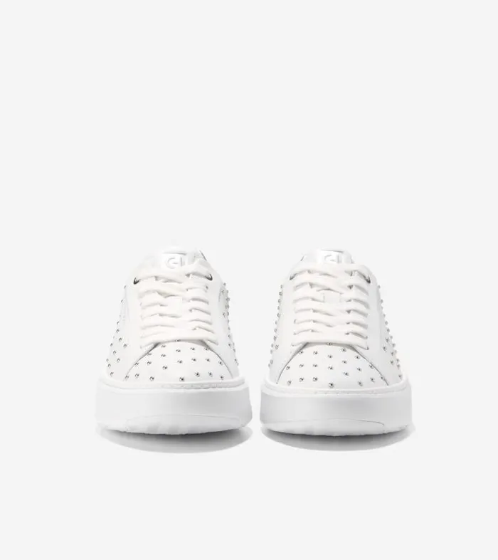Women Sneakers Cole Haan Grandpr Topspin Sneakers Optic Whitemicro Studs