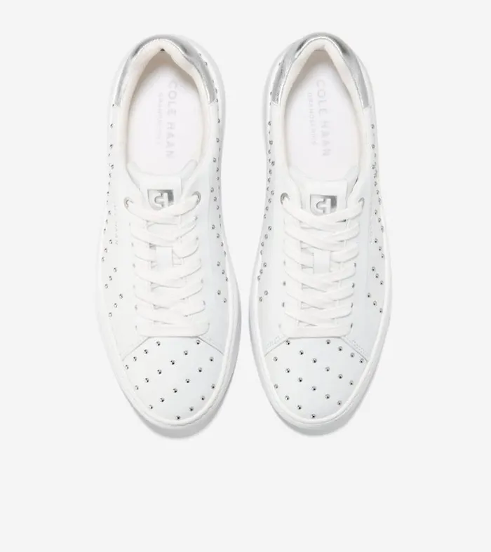 Women Sneakers Cole Haan Grandpr Topspin Sneakers Optic Whitemicro Studs