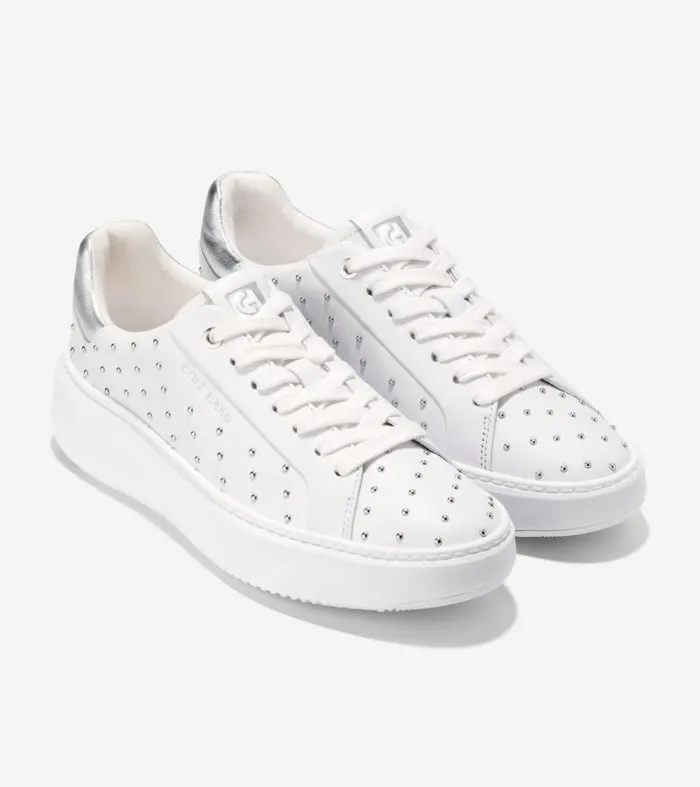 Women Sneakers Cole Haan Grandpr Topspin Sneakers Optic Whitemicro Studs