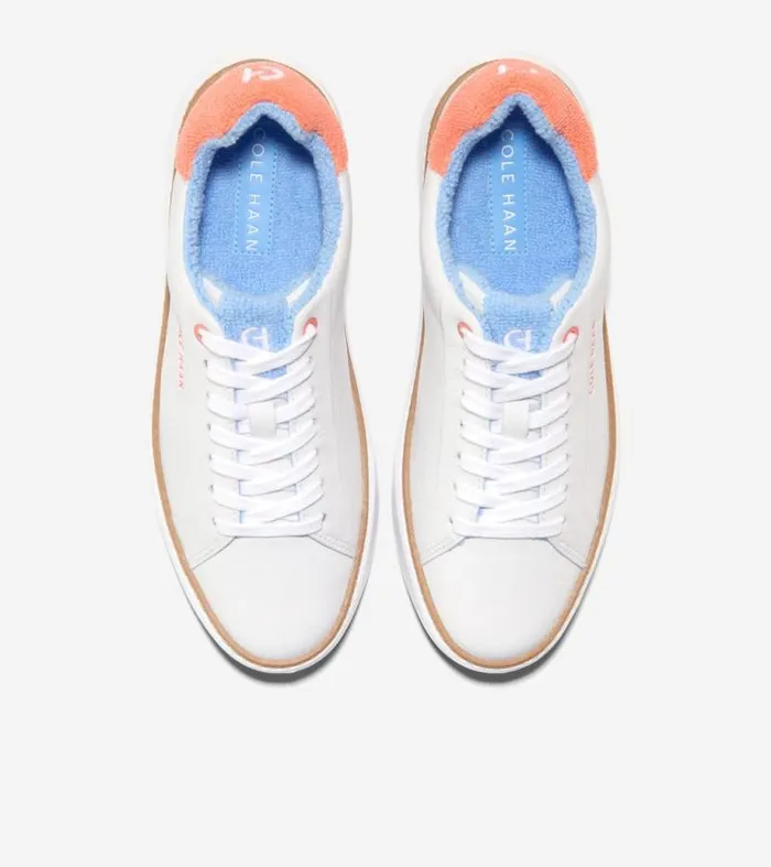 Women Sneakers Cole Haan GrandPr Topspin Sneakers Optic Whitenasturtium Terry