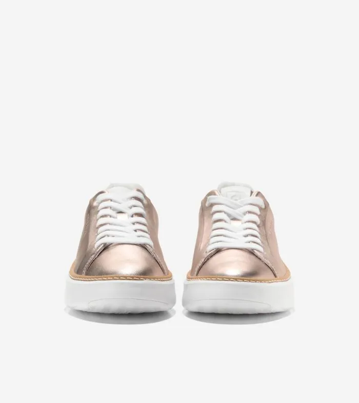 Women Sneakers Cole Haan GrandPr Topspin Sneakers Rose Gold Metallic
