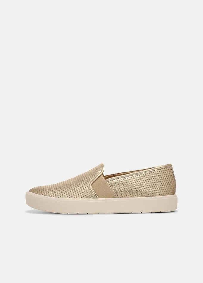 Women Sneakers Vince Blair Perforated Leather Sneaker Champagne