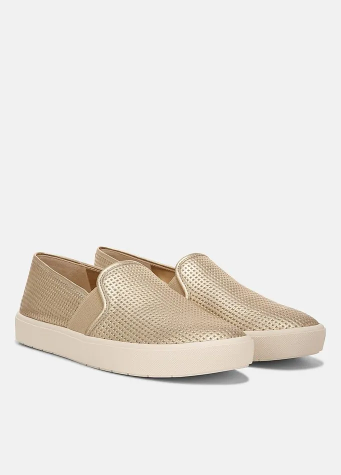 Women Sneakers Vince Blair Perforated Leather Sneaker Champagne