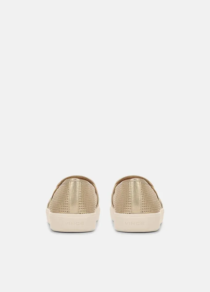 Women Sneakers Vince Blair Perforated Leather Sneaker Champagne