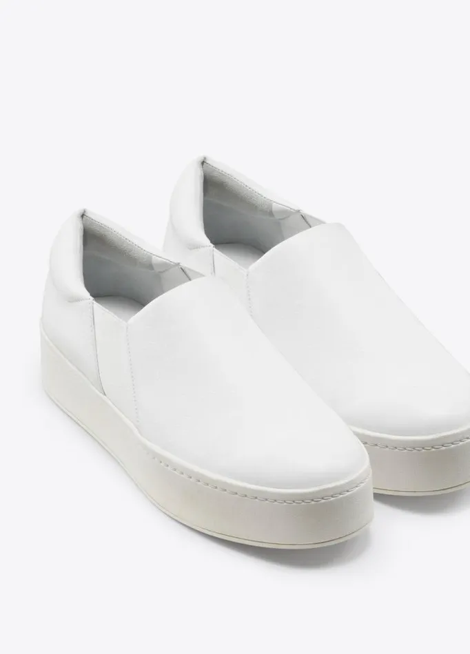 Women Sneakers Vince Leather Warren Sneaker Plaster