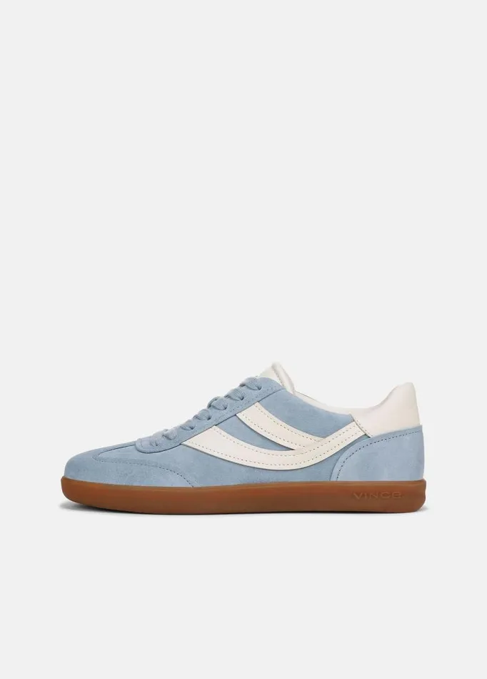 Women Sneakers Vince Oasis Leather And Suede Sneaker Glacial Blue