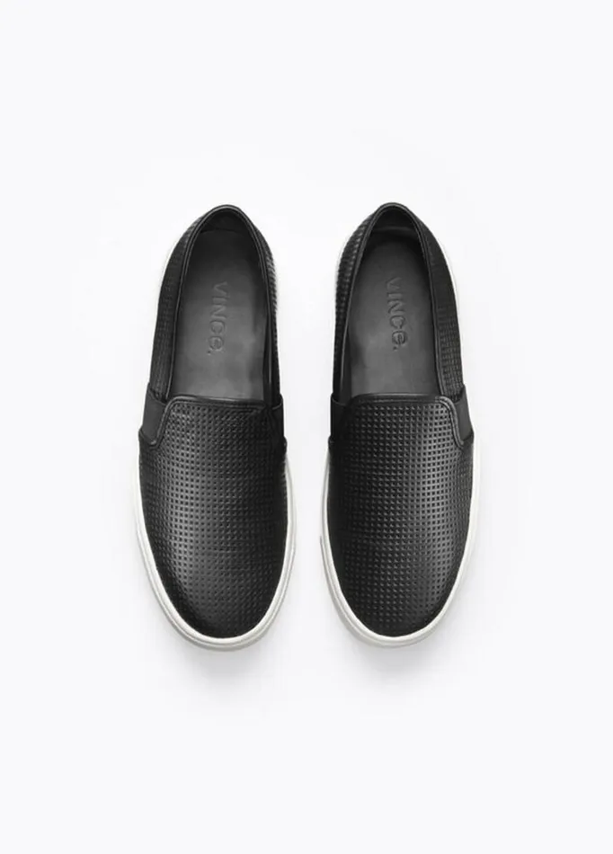 Women Sneakers Vince Perforated Leather Blair Sneaker Black