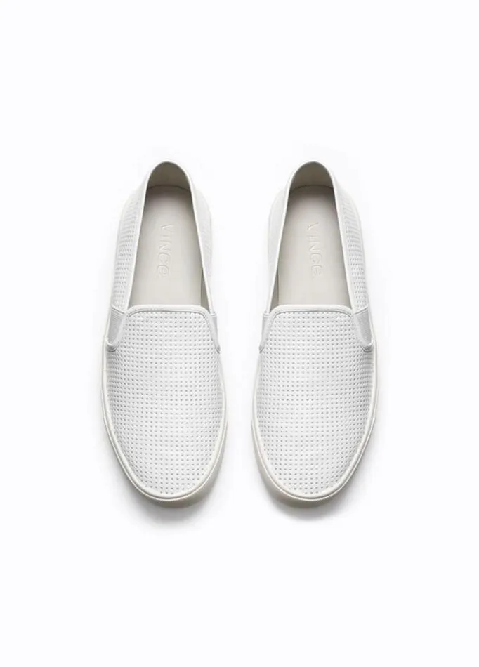 Women Sneakers Vince Perforated Leather Blair Sneaker White