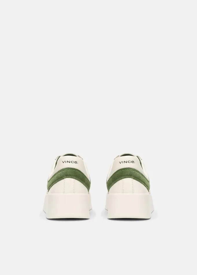 Women Sneakers Vince Warren Court Leather And Suede Sneaker Palm Leaf