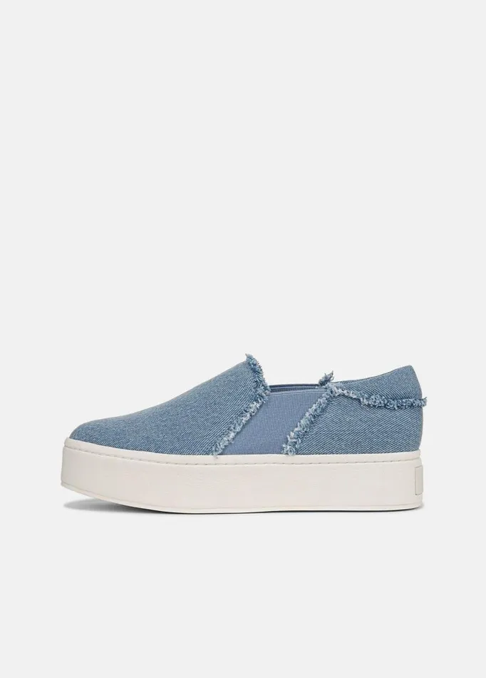 Women Sneakers Vince Warren Fray Sneaker Jeans Blue