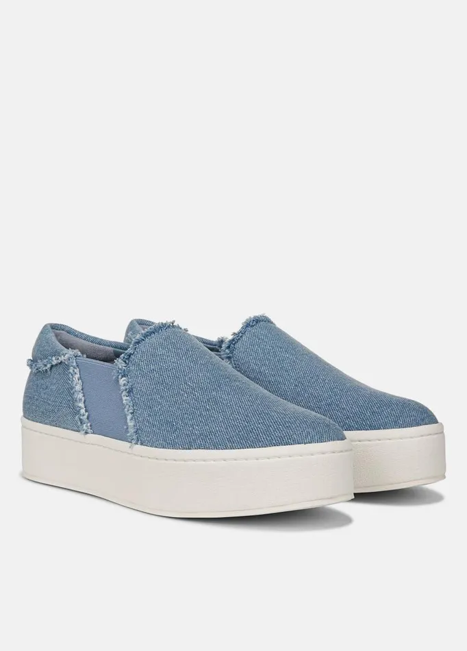 Women Sneakers Vince Warren Fray Sneaker Jeans Blue