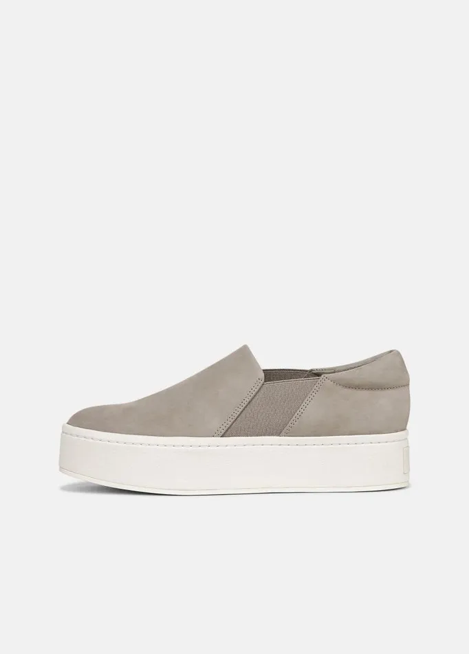 Women Sneakers Vince Warren Nubuck Sneaker Hazel Stone Grey