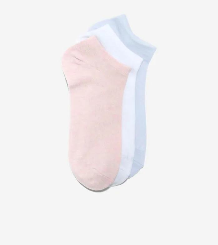 Women Socks Cole Haan 3Pack Solid Soft LowCut Socks Soft Pink Heatherassorted