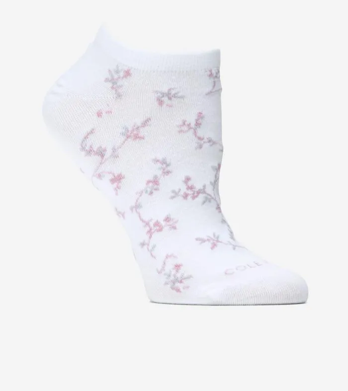 Women Socks Cole Haan Floral No Show Socks White