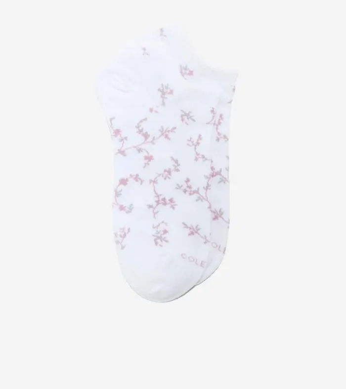 Women Socks Cole Haan Floral No Show Socks White