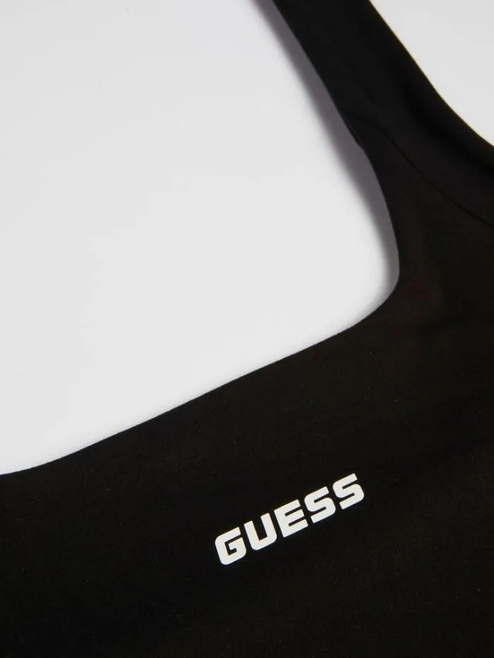 Women Soft Touch Fabric Active Tank Top Black Guess Activewear