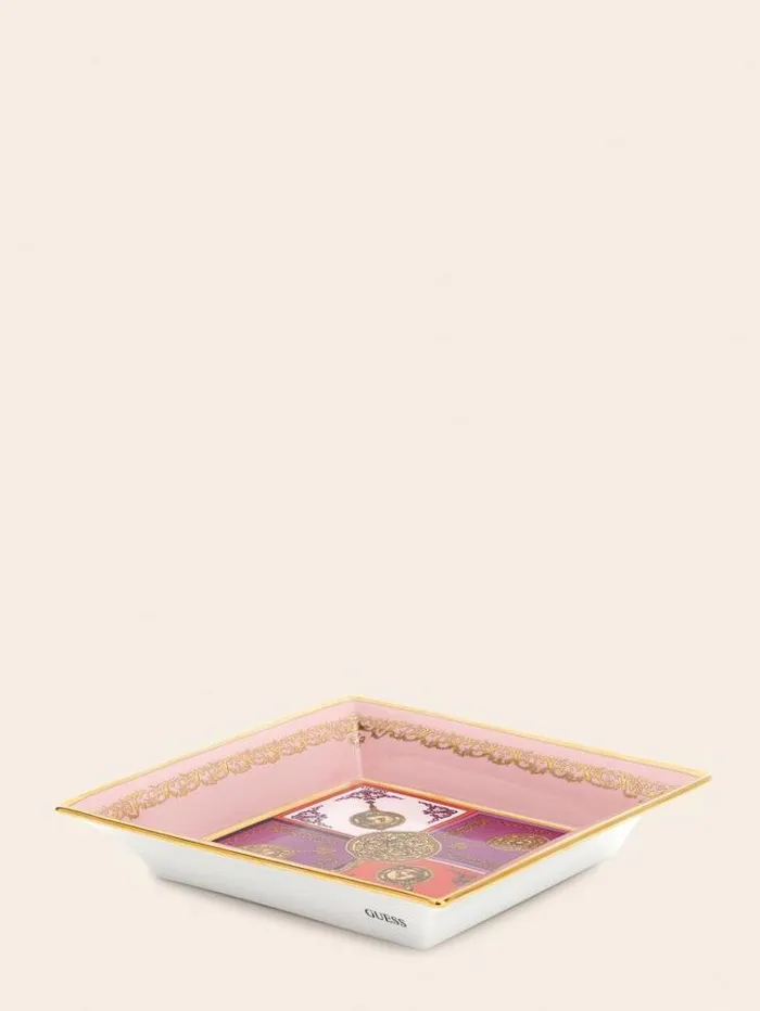 Women Square Porcelain Pocket Emptier Multi Pink Guess Home Collection