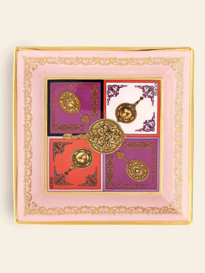 Women Square Porcelain Pocket Emptier Multi Pink Guess Home Collection