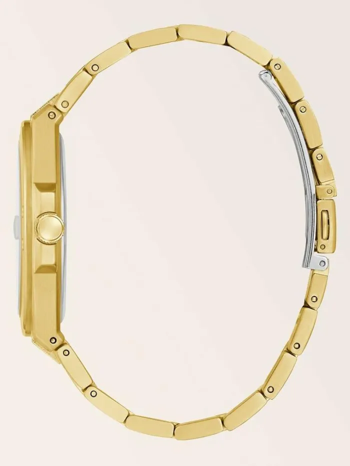 Women Stainless Steel Analogue Watch Gold Guess Watches