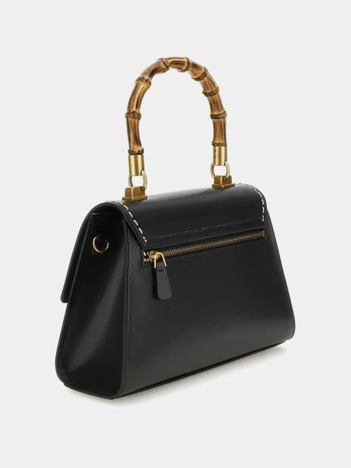 Women Stephi Bamboohandle Handbag Black Guess Handbags