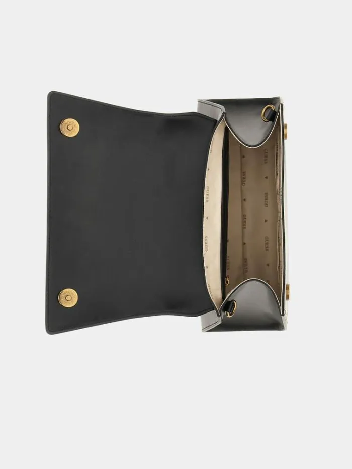 Women Stephi Bamboohandle Handbag Black Guess Handbags