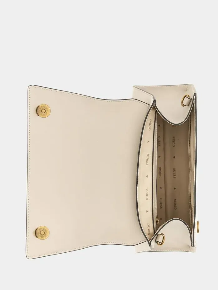 Women Stephi Bamboohandle Handbag Cream Guess Handbags