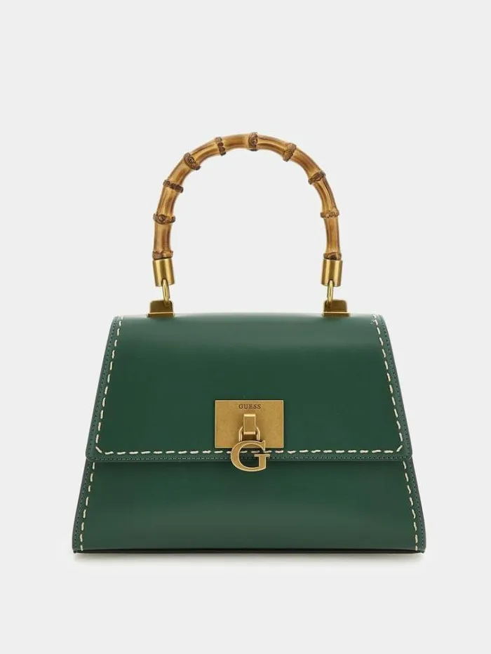 Women Stephi Bamboohandle Handbag Green Guess Handbags