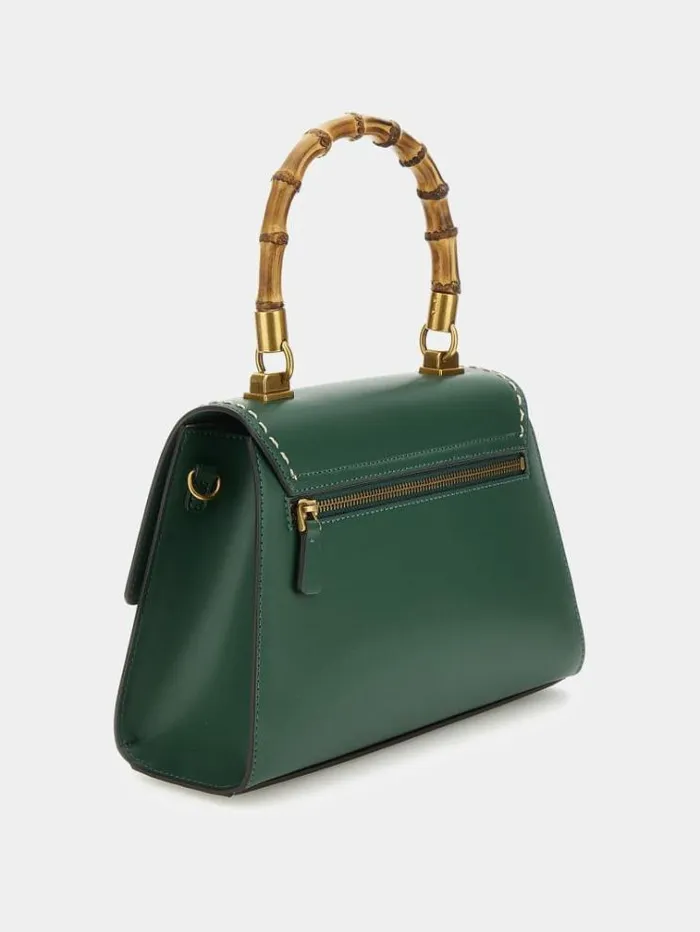 Women Stephi Bamboohandle Handbag Green Guess Handbags