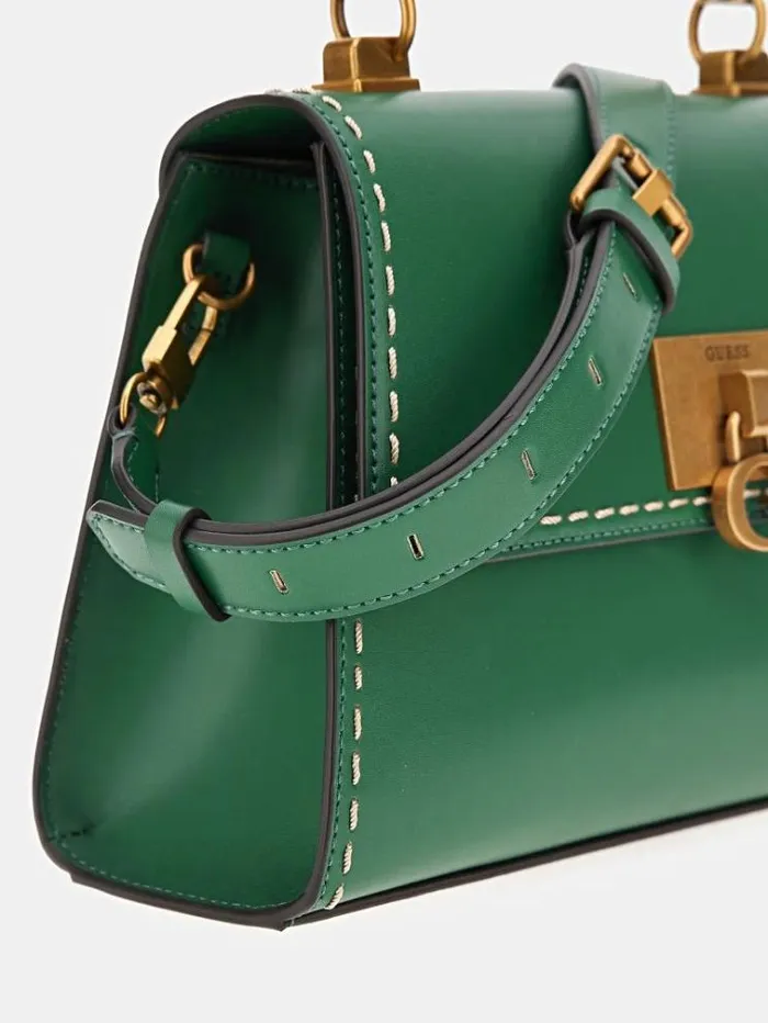 Women Stephi Bamboohandle Handbag Green Guess Handbags