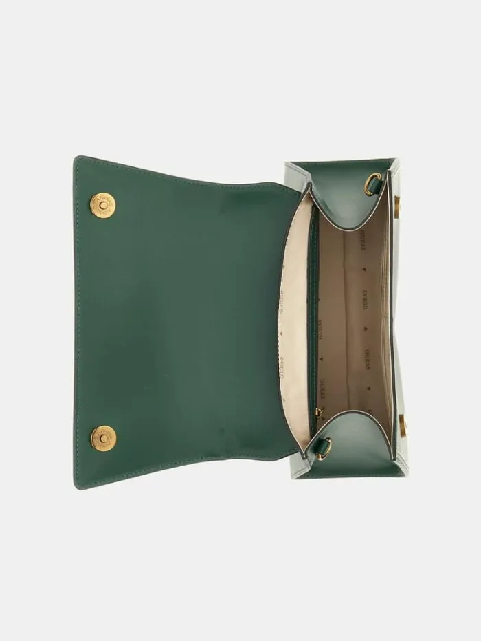 Women Stephi Bamboohandle Handbag Green Guess Handbags