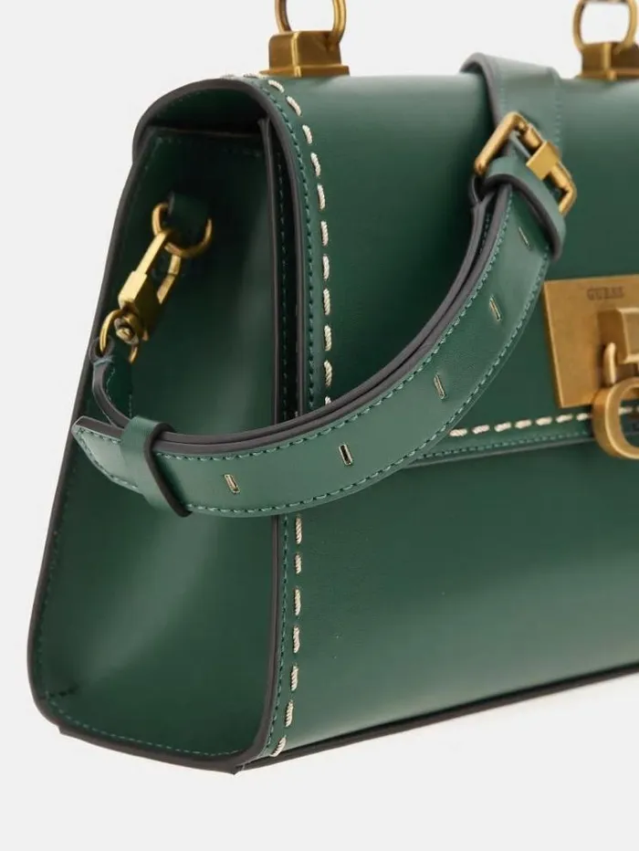 Women Stephi Bamboohandle Handbag Green Guess Handbags